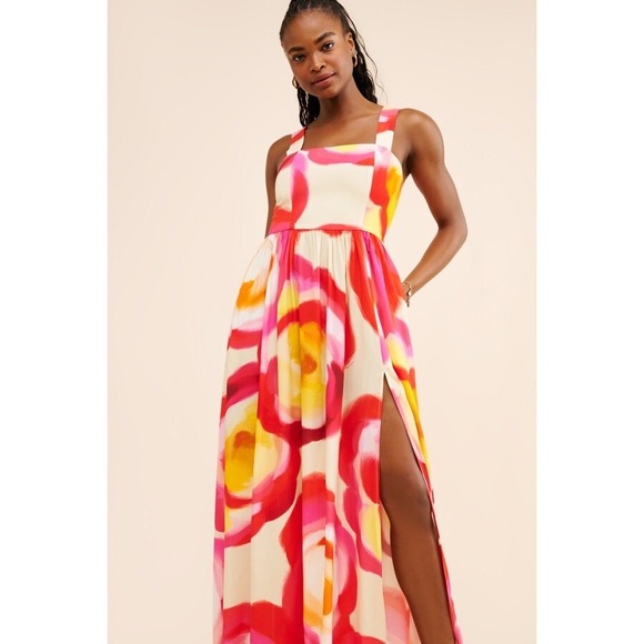Amanda Uprichard Midi Dress Abstract Print Sleeveless Casual Size M - Picture 1 of 10